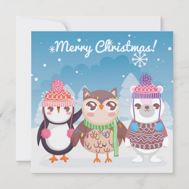 Cartes Pour Fêtes Annuelles Joyeux Noël/Bonne année (Devant)