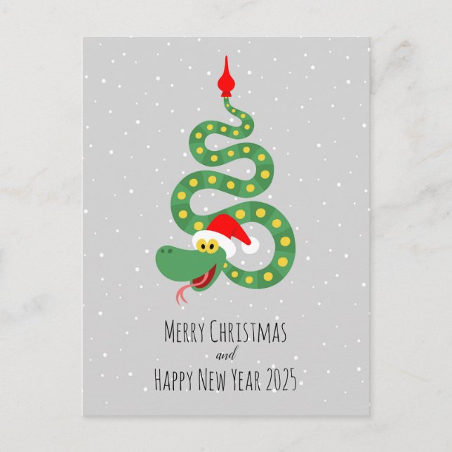 Cartes Pour Fêtes Annuelles Joyeux Noël Bonne année 2025 (Devant)