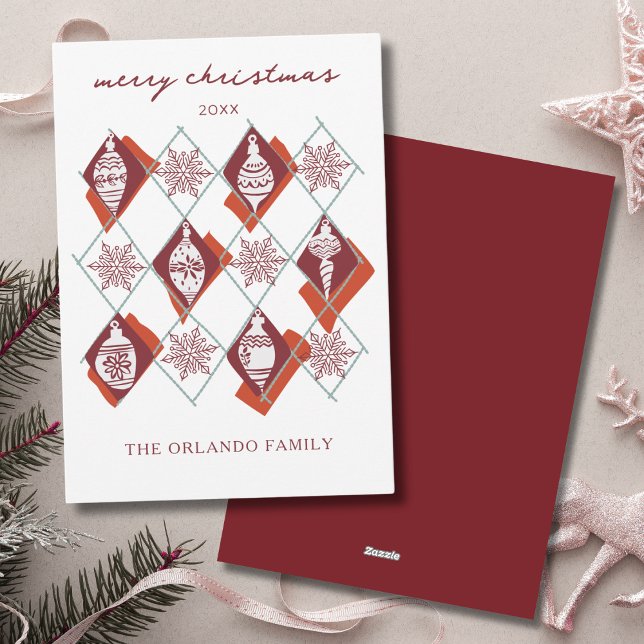 Cartes Pour Fêtes Annuelles Joyeux Noël botanique moderne (Créateur téléchargé)