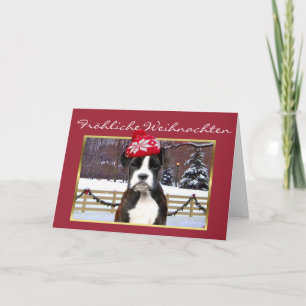 Cartes Pour Fêtes Annuelles Joyeux Noël Boxer de Noël