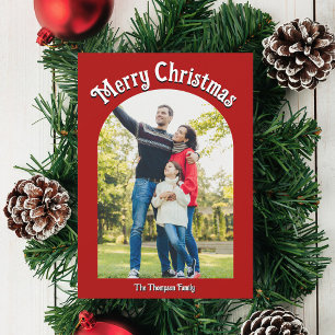 Cartes Pour Fêtes Annuelles Joyeux Noël Bright Red Arch Photo