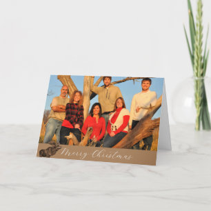 Cartes Pour Fêtes Annuelles Joyeux Noël Brown orignal blanc