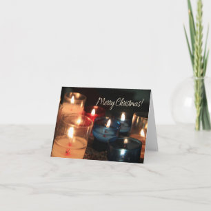 Cartes Pour Fêtes Annuelles Joyeux Noël Brûler des bougies Noël