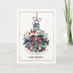 Cartes Pour Fêtes Annuelles Joyeux Noël Bull-Finch