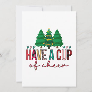 Cartes Pour Fêtes Annuelles Joyeux Noël, Buvez une Coupe de Joie