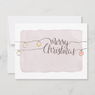 Cartes Pour Fêtes Annuelles Joyeux Noël Calligraphie Éclairage à chaîne de scr
