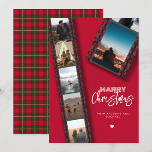 Cartes Pour Fêtes Annuelles Joyeux Noël Caméra Roll 6 Photo Collage