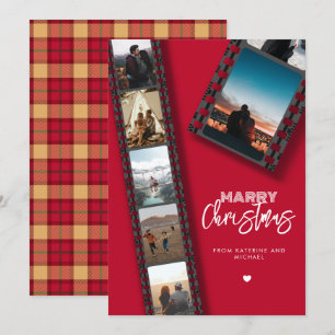 Cartes Pour Fêtes Annuelles Joyeux Noël Caméra Roll 6 Photo Collage