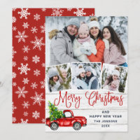 Joyeux Noël Camion de ferme rouge 4 Photo