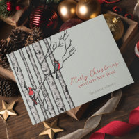 Joyeux Noël Cardinals Branches de bijoux Photo