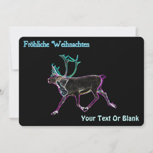 Cartes Pour Fêtes Annuelles Joyeux Noël - Caribou électrique