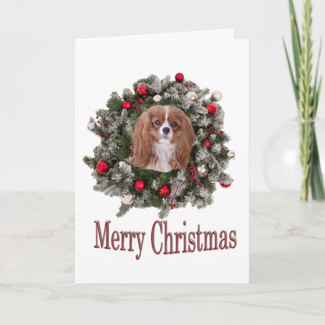 Cartes Pour Fêtes Annuelles Joyeux Noël Cavalier King Card (Devant)
