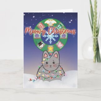 Cartes Pour Fêtes Annuelles Joyeux Noël chat