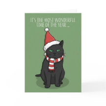 Joyeux Noël Chat Grincheux Drôle avec Chapeau de P