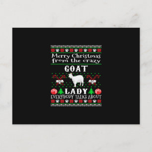 Cartes Pour Fêtes Annuelles Joyeux Noël Chèvre dame laide Sweat long manches