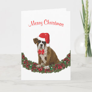 Cartes Pour Fêtes Annuelles Joyeux Noël Chien Chien Chien Chien Puppy Paid San