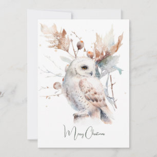 Cartes Pour Fêtes Annuelles Joyeux Noël Chouette