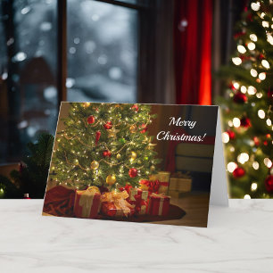 Cartes Pour Fêtes Annuelles Joyeux Noël Classic Design Personnaliser les noms