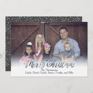 Cartes Pour Fêtes Annuelles Joyeux Noël classique calligraphie transparente