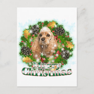 Cartes Pour Fêtes Annuelles Joyeux Noël Cocker Spaniel
