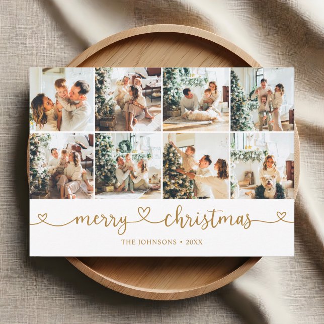Cartes Pour Fêtes Annuelles Joyeux Noël Coeur photo Collage (Créateur téléchargé)