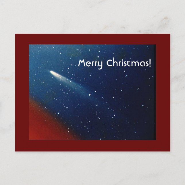 Cartes Pour Fêtes Annuelles Joyeux Noël ! Comète Kohoutek (Devant)