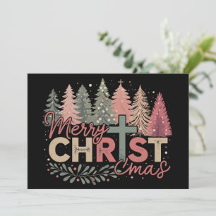 Cartes Pour Fêtes Annuelles Joyeux Noël Croix Foi Jésus Histoire Chrétienne