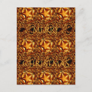 Cartes Pour Fêtes Annuelles Joyeux Noël cuivre or brillant étoile