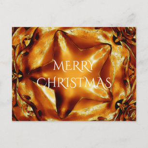Cartes Pour Fêtes Annuelles Joyeux Noël cuivre or brillant étoile