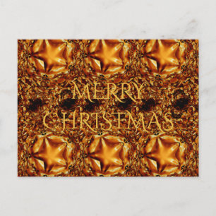 Cartes Pour Fêtes Annuelles Joyeux Noël cuivre or brillant étoile
