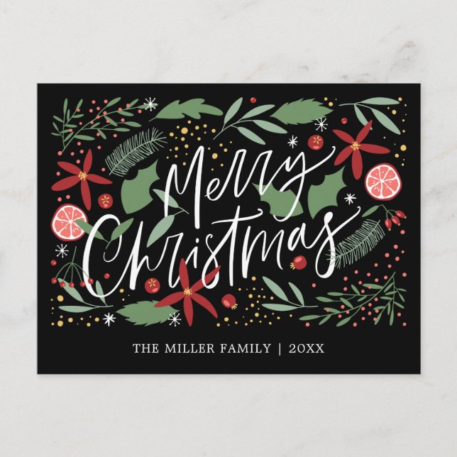 Cartes Pour Fêtes Annuelles Joyeux Noël Cute Doodle Vacances (Devant)