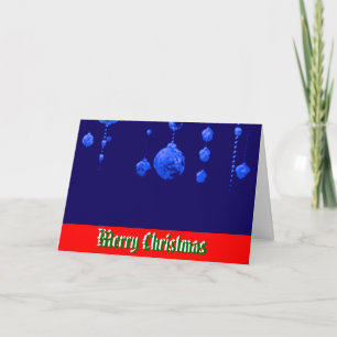 Cartes Pour Fêtes Annuelles Joyeux Noël Dancing Balls MUSÉE Bleu Zazzle
