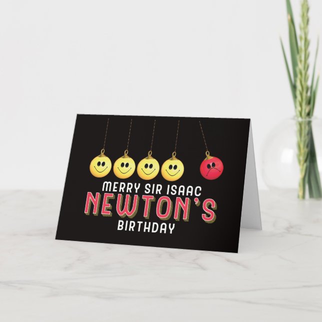 Cartes Pour Fêtes Annuelles Joyeux Noël d'anniversaire de monsieur Isaac (Devant)