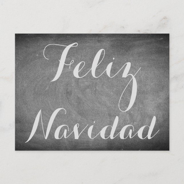 Cartes Pour Fêtes Annuelles Joyeux Noël dans la typographie espagnole de (Devant)