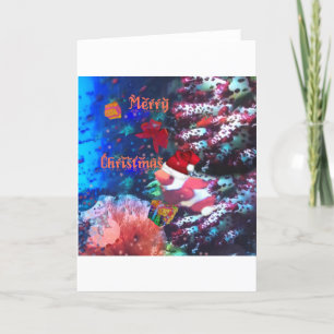Cartes Pour Fêtes Annuelles Joyeux Noël dans l'aquarium