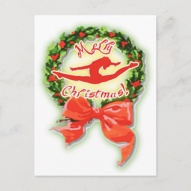 Cartes Pour Fêtes Annuelles Joyeux Noël Danse Danse Gymnastique (Devant)