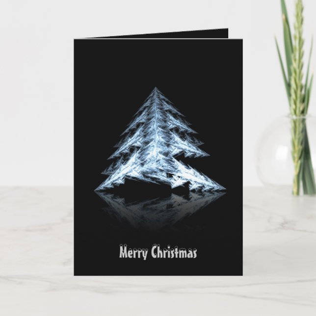 Cartes Pour Fêtes Annuelles Joyeux Noël d'arbre gothique (Devant)