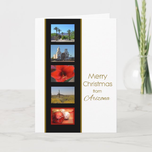Cartes Pour Fêtes Annuelles Joyeux Noël d'Arizona (Devant)