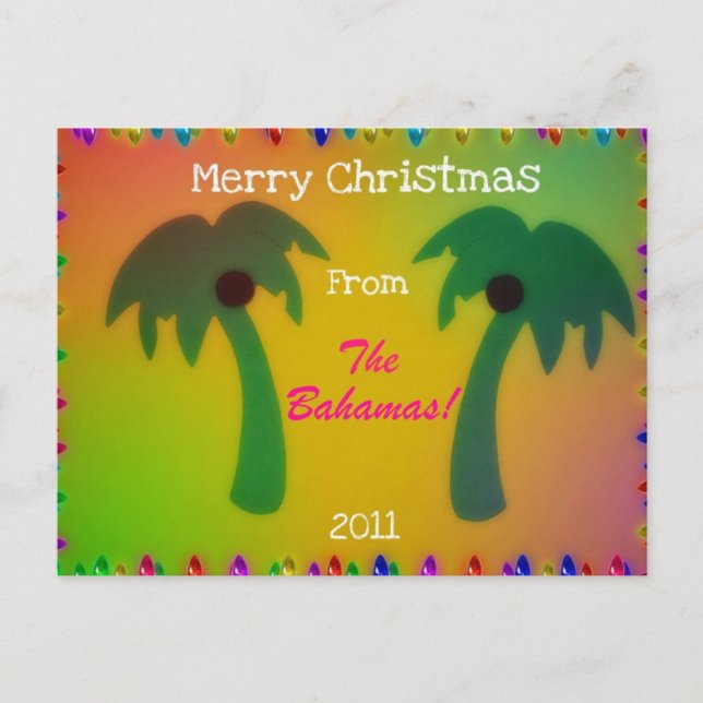 Cartes Pour Fêtes Annuelles Joyeux Noël de Bahamas ! (Devant)