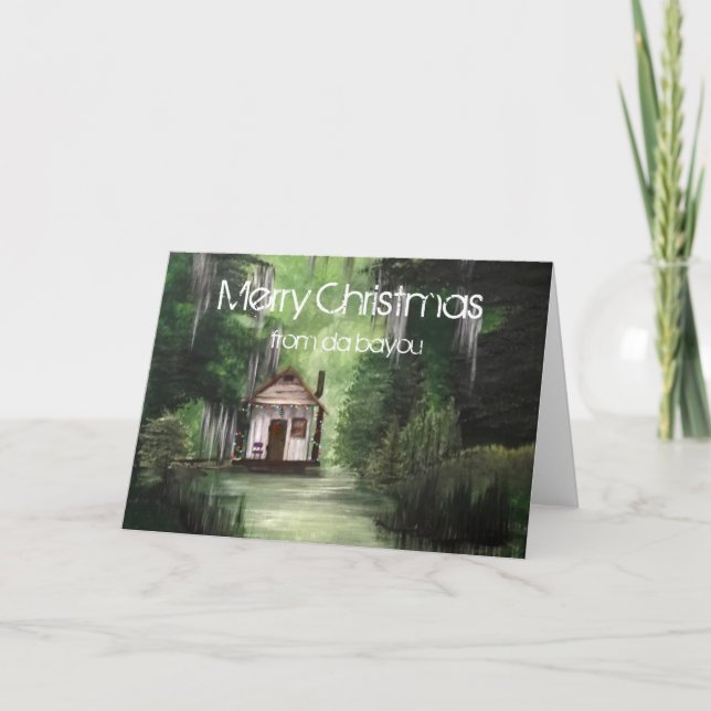 Cartes Pour Fêtes Annuelles Joyeux Noël de bayou du DA (Devant)