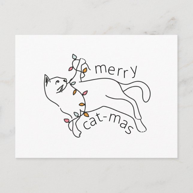 Cartes Pour Fêtes Annuelles Joyeux Noël de chat (Devant)