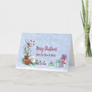 Cartes Pour Fêtes Annuelles Joyeux Noël de chez nous à vos