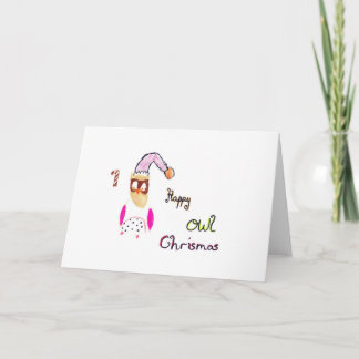 Cartes Pour Fêtes Annuelles Joyeux Noël de Chouette - Par Alix R.