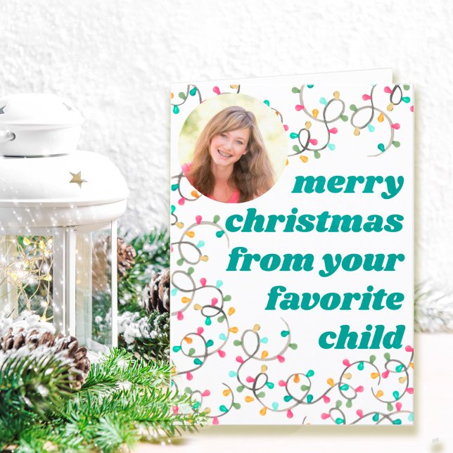 Cartes Pour Fêtes Annuelles Joyeux Noël de Favori Enfant Photo (Créateur téléchargé)