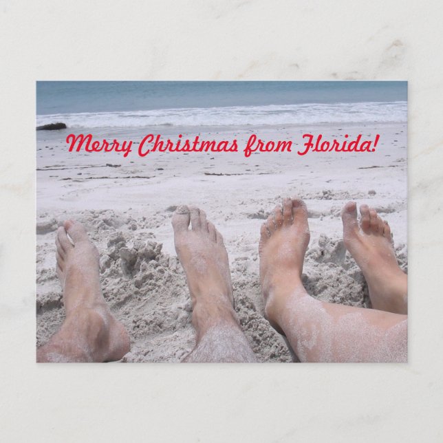 Cartes Pour Fêtes Annuelles Joyeux Noël de Floride drôle (Devant)