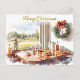 Cartes Pour Fêtes Annuelles Joyeux Noël de Golf du Club-House de Golf