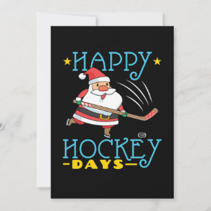 Cartes Pour Fêtes Annuelles Joyeux Noël de Hockey Santa