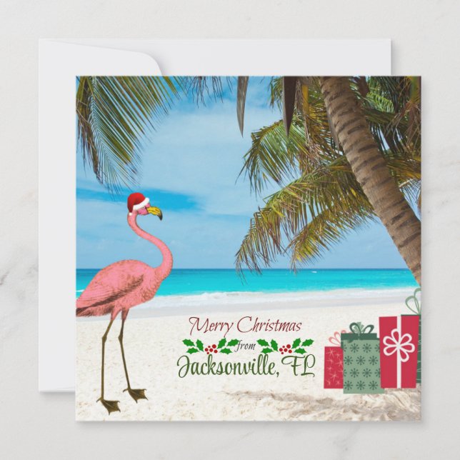Cartes Pour Fêtes Annuelles Joyeux Noël de Jacksonville, FL (Devant)