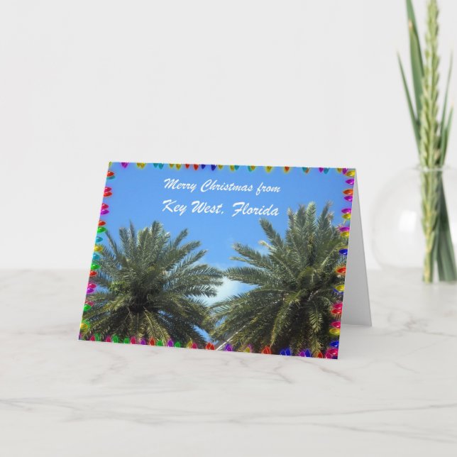 Cartes Pour Fêtes Annuelles Joyeux Noël de Key West, la Floride (Devant)