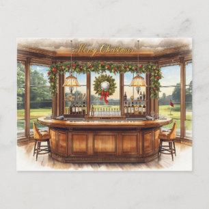 Cartes Pour Fêtes Annuelles Joyeux Noël de la maison de club de golf